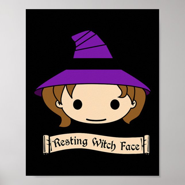 Resterande Witch Ansikte Costume Halloween Poster (Framsidan)