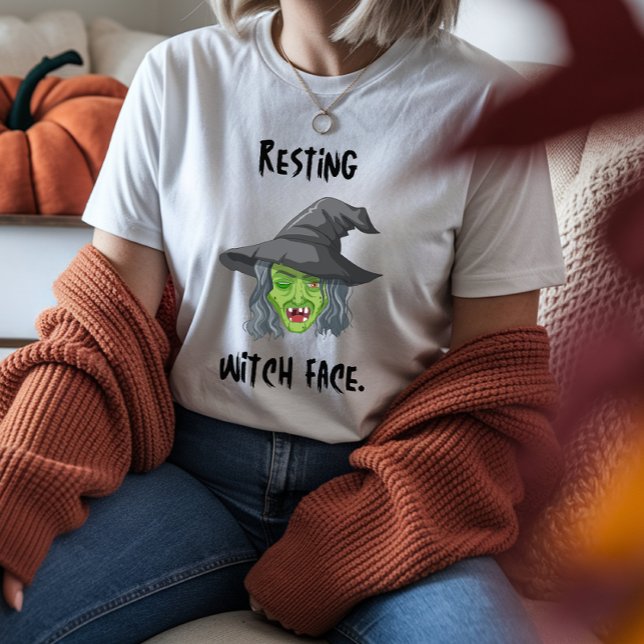 Resterande Witch Ansikte Funny Halloween-citat T-S T Shirt (Resting Witch Face Halloween Tshirt)