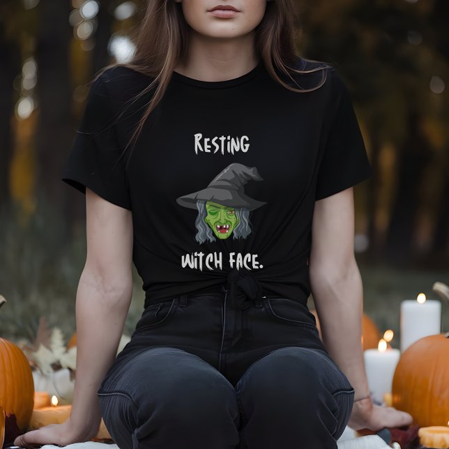 Resterande Witch Ansikte Funny Halloween-citat T-S T Shirt (Resting Witch Face Halloween Tshirt)