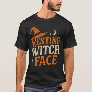 Resterande Witch Ansikte Halloween Shirt T