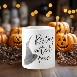 Resterande Witch Ansikte | HAPPY HALLOWEEN | Rolig Kaffemugg
