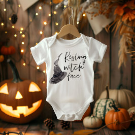 Resterande Witch Ansikte | HAPPY HALLOWEEN | Rolig T Shirt