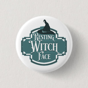 Resterande Witch Ansikte Knapp