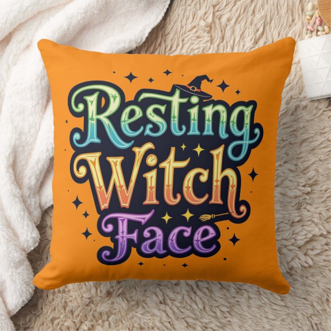 Resterande Witch Ansikte Kudde (Filt)