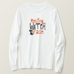 Resterande Witch Ansikte Långärmad T-Shirt