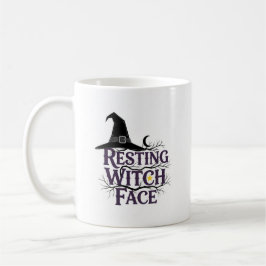 Resterande Witch Ansikte Mugg - Cute Gothic Hallow