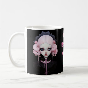 Resterande Witch Ansikte Pastel Goth Vampire Hallo Kaffemugg