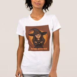 Resterande Witch Ansikte - Spooky Funny Halloween T Shirt