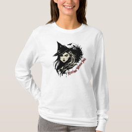 Resterande Witch Ansikte T-Shirt, Halloween Shirt T