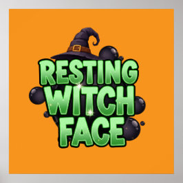 Resterande Witch Ansikte Tee Poster