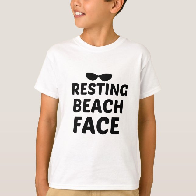 RESTERING BEACH ANSIKTE BLACK T SHIRT (Framsida)