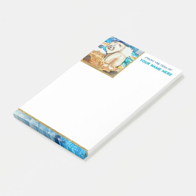 RESTERING BEACH ANSIKTE kräppost Post-it Block (Vinklad)