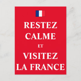 Restez calme et visitez la Frankrike Vykort