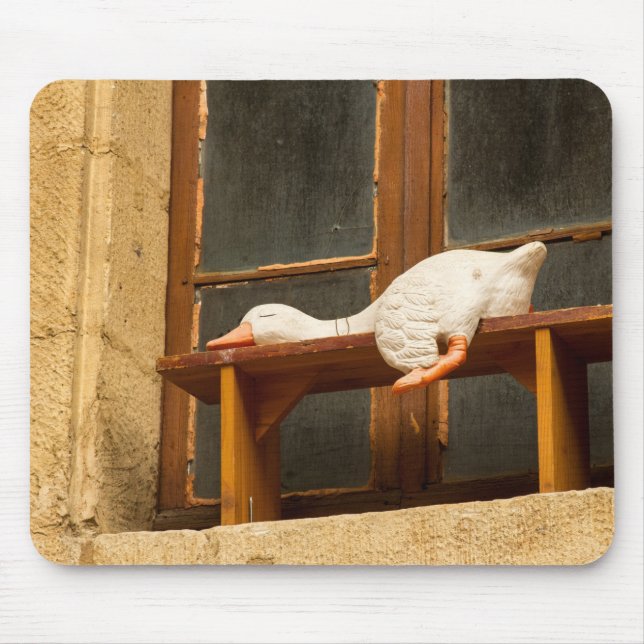 Restgås på en bänk Mousepad Musmatta (Framsidan)