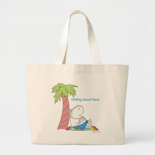 RESTING BEACH ANSIKTE Belly Button Hippo Boynton Jumbo Tygkasse