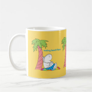 RESTING BEACH ANSIKTE Belly Button Hippo Boynton Kaffemugg