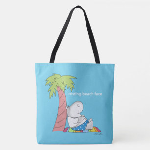 RESTING BEACH ANSIKTE Belly Button Hippo Boynton Tygkasse