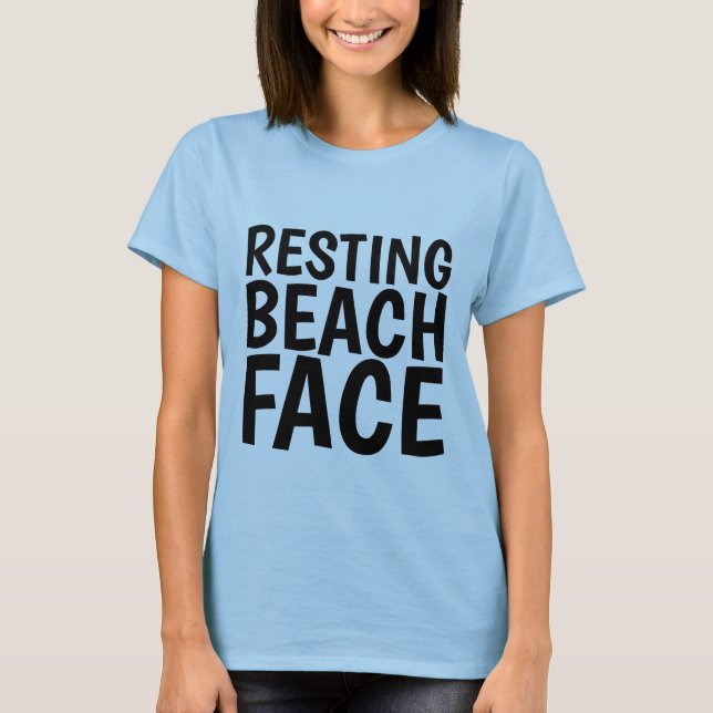 RESTING BEACH ANSIKTE, LUNT-shirts T Shirt (Framsida)
