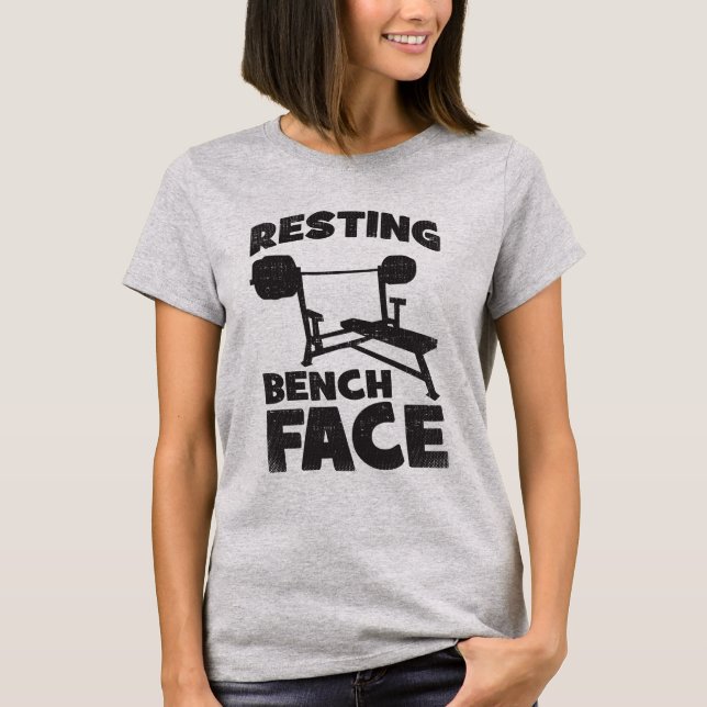 Resting Bench Ansikte - Women's Funny Novelty Work T Shirt (Framsida)