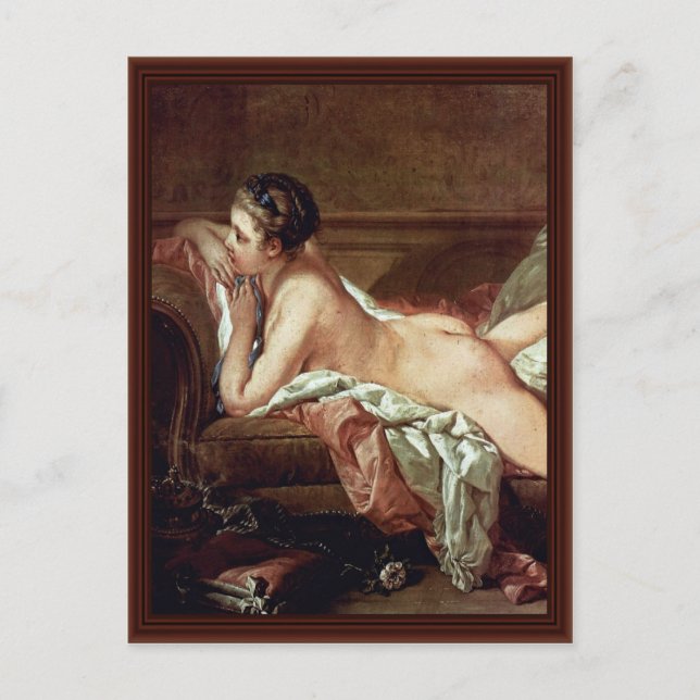 Resting Girl Detail (Madmoiselle O'Murphy) Vykort (Framsida)