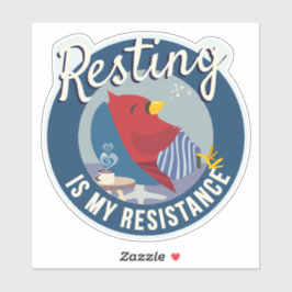 Resting is My Resistance Badge-style round Klistermärken