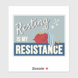 Resting is My Resistance Compact Rectangle Klistermärken