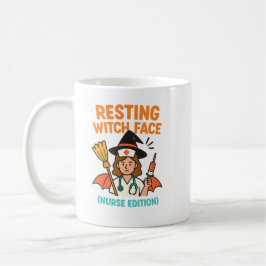 "Resting Witch Ansikte - Nurse Edition" Halloween  Kaffemugg