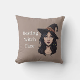 Resting Witch Face | Funny Halloween  Kudde