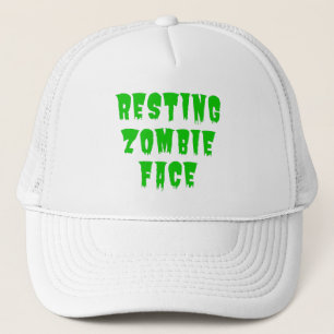 Resting Zombie Ansikte - Funny Halloween 2022 Keps