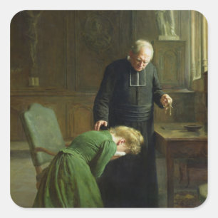 Restitutionen 1901 fyrkantigt klistermärke