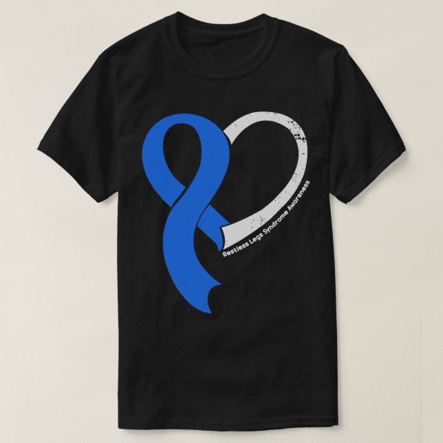 Restless Ben Syndrome Awareness Hope Kärlek Heart  T Shirt (Design framsida)