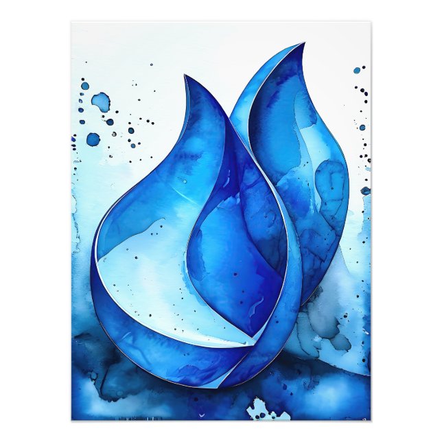 Restless Indigo Kurvor Fototryck (Framsidan)