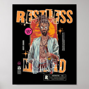 Restless Nomad – Urban Samurai-dekal Poster
