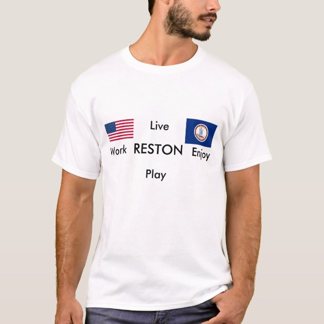 Reston Virginia Tee Shirt (Framsida)