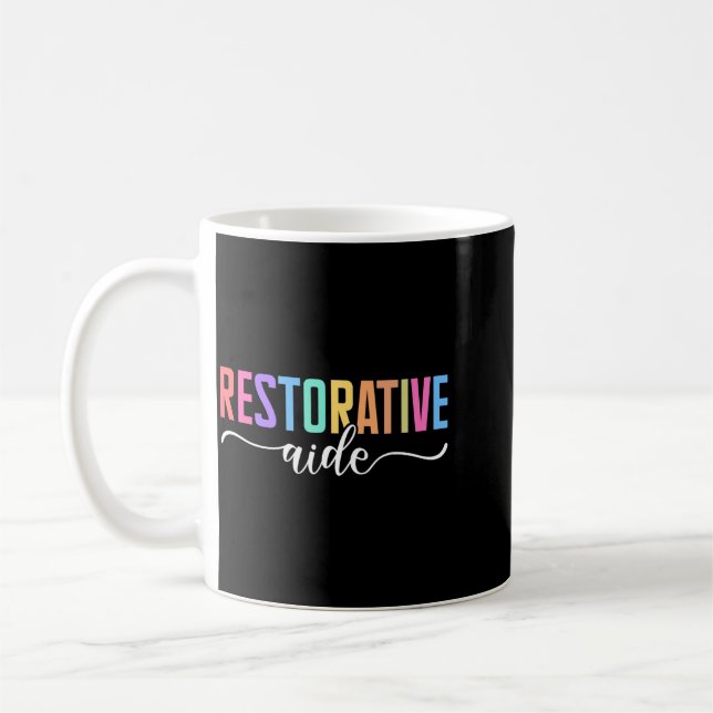 Restorative Aide Designs Unisex-vuxna Svart Kaffemugg (Vänster)