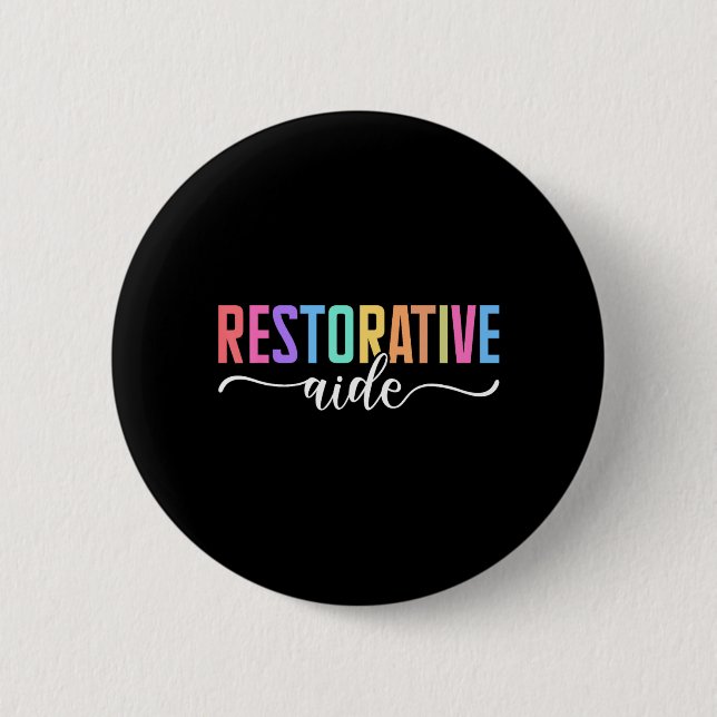 Restorative Aide Designs Unisex-Vuxna Svart Knapp (Framsida)