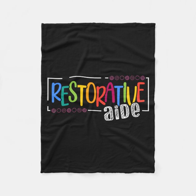 Restorative Aide Designs Unisex-Vuxna Svart Kort Fleecefilt (Framsidan)