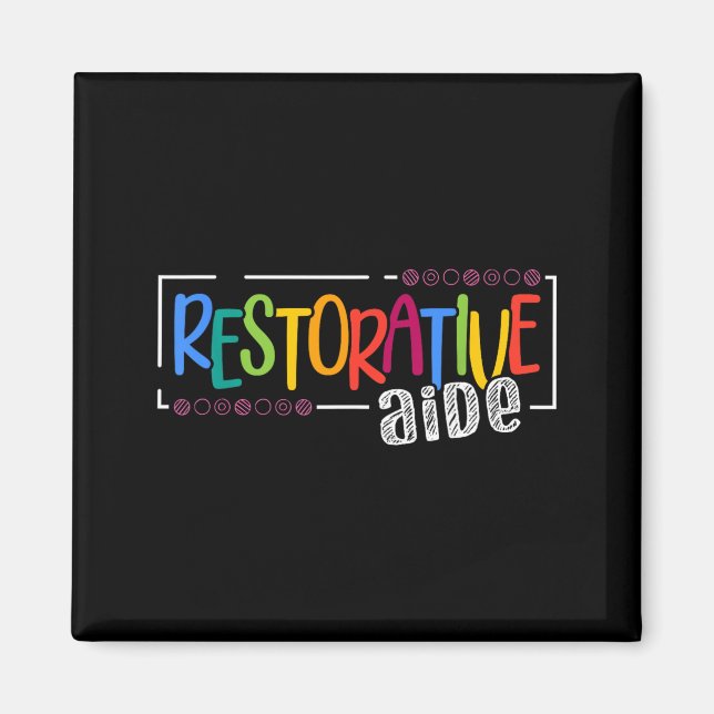 Restorative Aide Designs Unisex-Vuxna Svart Kort Magnet (Framsidan)