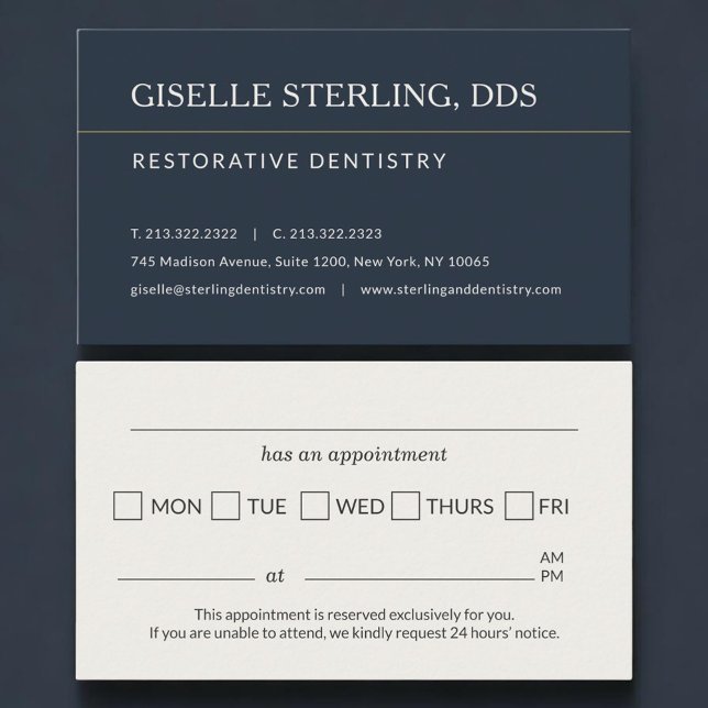 Restorative Dentistry Office Appointment Reminder Tidsbeställning Kort (Skapare uppladdad)