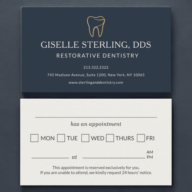 Restorative Dentistry Tooth Appointment Reminder Tidsbeställning Kort (Skapare uppladdad)