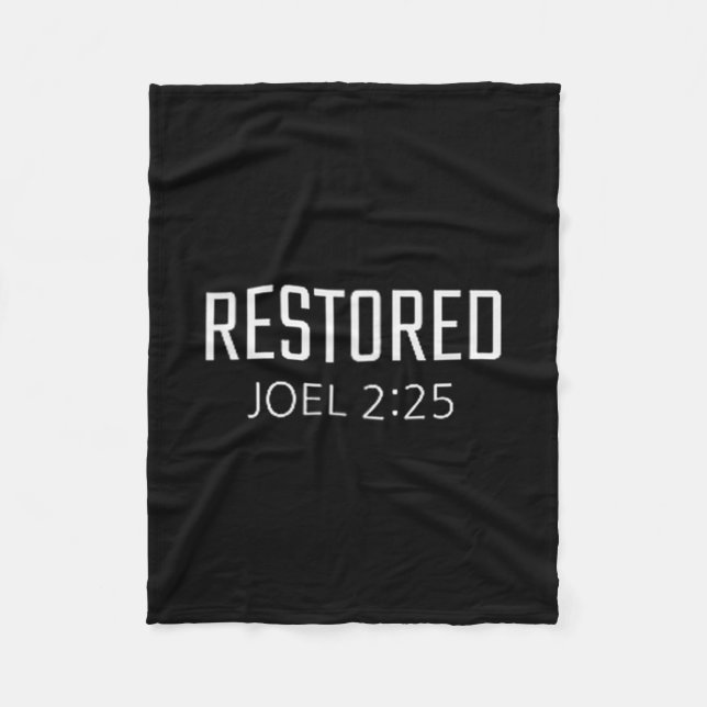 Restored - Joel 2_25 Bible Religious Verse  Fleecefilt (Framsidan)