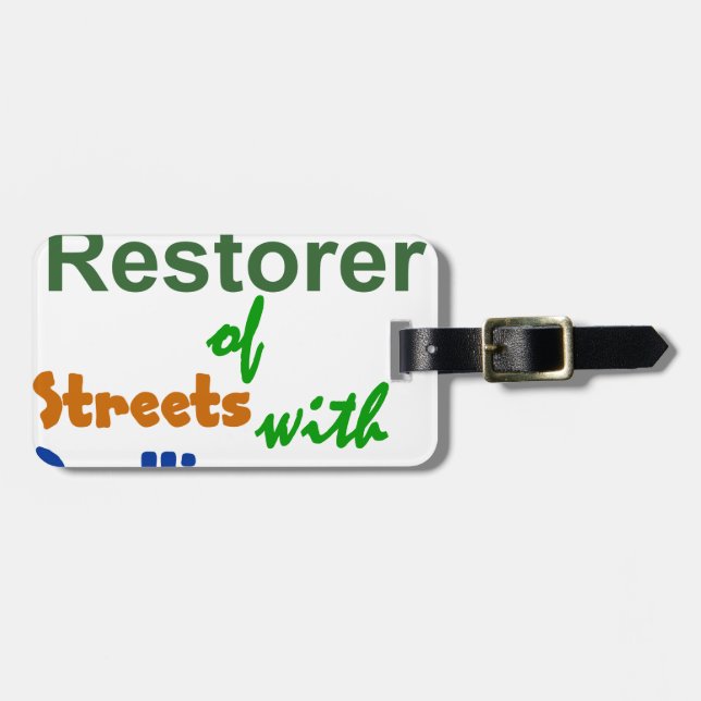 Restorer av rutter med dwellings - Isaiah 58:12 Bagagebricka (Horisontell Framsida)