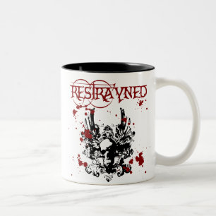 Restrayned logotyp BloodSplatter Två-Tonad Mugg