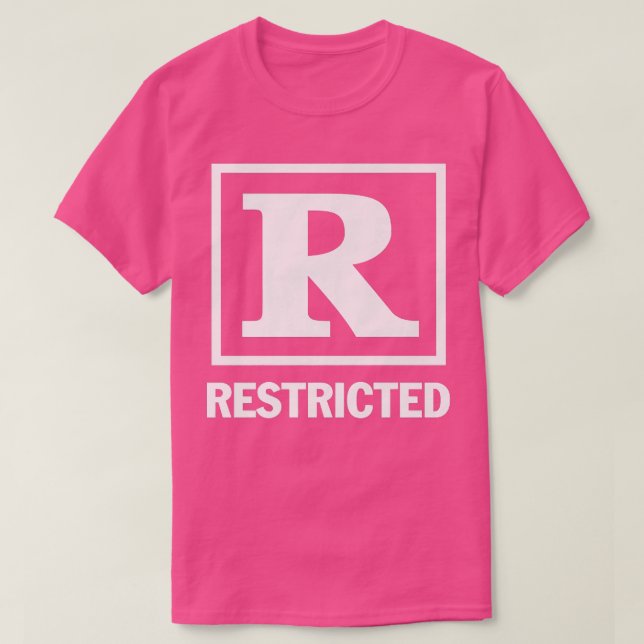 Restricted Rated R Movie Night Film Children Popco T Shirt (Design framsida)