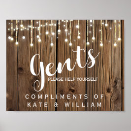 Restrumsskylt - toalettartiklar, rustik ljus poster