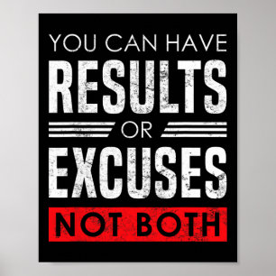 Resultat Eller Ursäkter - Motiverande Bodybuilding Poster