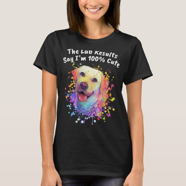 Resultaten från Lab säger att Im Cute Labrador Ret T Shirt (Framsida)