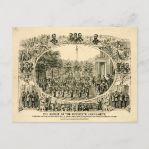 Resultatet av den femtonde ändringen (1870) vykort