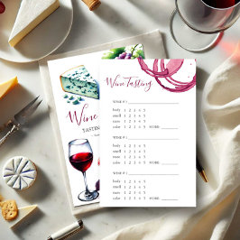 Resultattavla för vin-testning flygblad