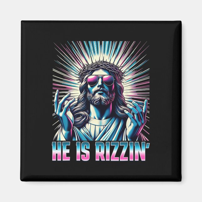 Resurrecension från Påsk Rizz är Rizzin Jesus Magnet (Framsidan)